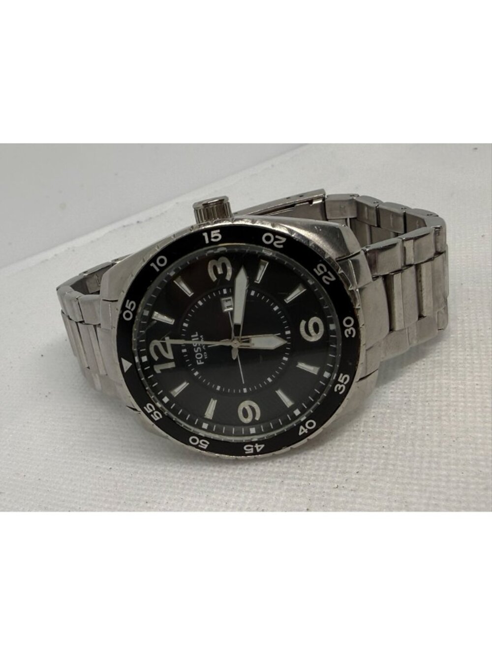 Fossil AM4237 Men's 45mm Stainless Steel Black Dial Analog Date Watch - Picture 9 of 11
